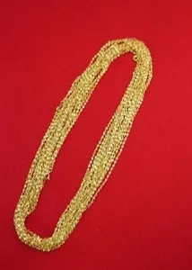 Authentic WHOLESALE LOT OF 50 14kt GOLD PLATED 16 INCH 2mm TWISTED NUGGET CHAINS