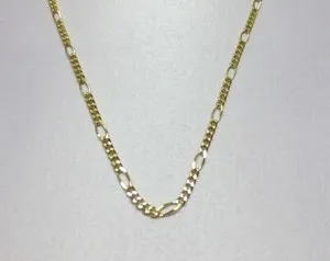 Authentic 14KT GOLD PLATED16 INCH T0 30 INCH 2MM FIGARO STUNNING COMFORTABLE NECKLACE
