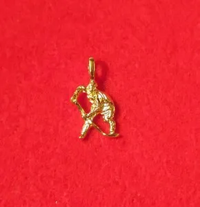 Authentic The Golden Stride: 14KT Gold-Plated Hockey Player Talisman