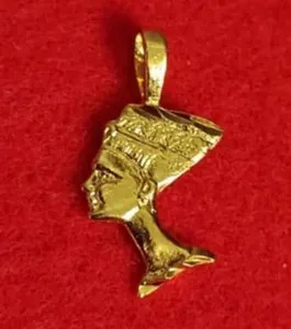 Authentic The Radiant Queen: 14kt Gold-Plated Nefertiti Amulet