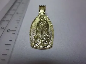 Authentic 14 KT GOLD PLATED MADONNA VIRGIN MARY CHARM PENDANT-3002