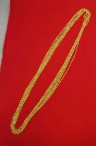 Authentic Decillion Rays of the Solar Current: Tenfold 14kt Gold-Plated Twisted Nugget Chains