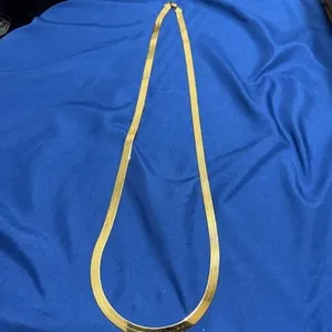 Authentic 30 INCH 14KT GOLD PLATED OVER 925 HERRINGBONE  MADE IN ITALY