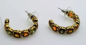 Authentic Celestial Harmony: CZ Stone Hoop Earrings for Spiritual Balance