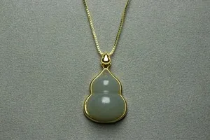 Authentic The Gilded Gourd of Eternal Abundance: A Sacred Hetian Jade Talisman