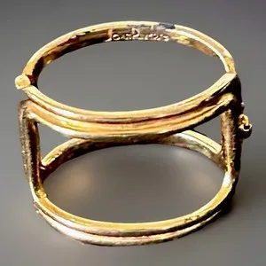 Authentic Vintage Joan Rivers Gold Plated Scarf Clip W/clasp See Photos