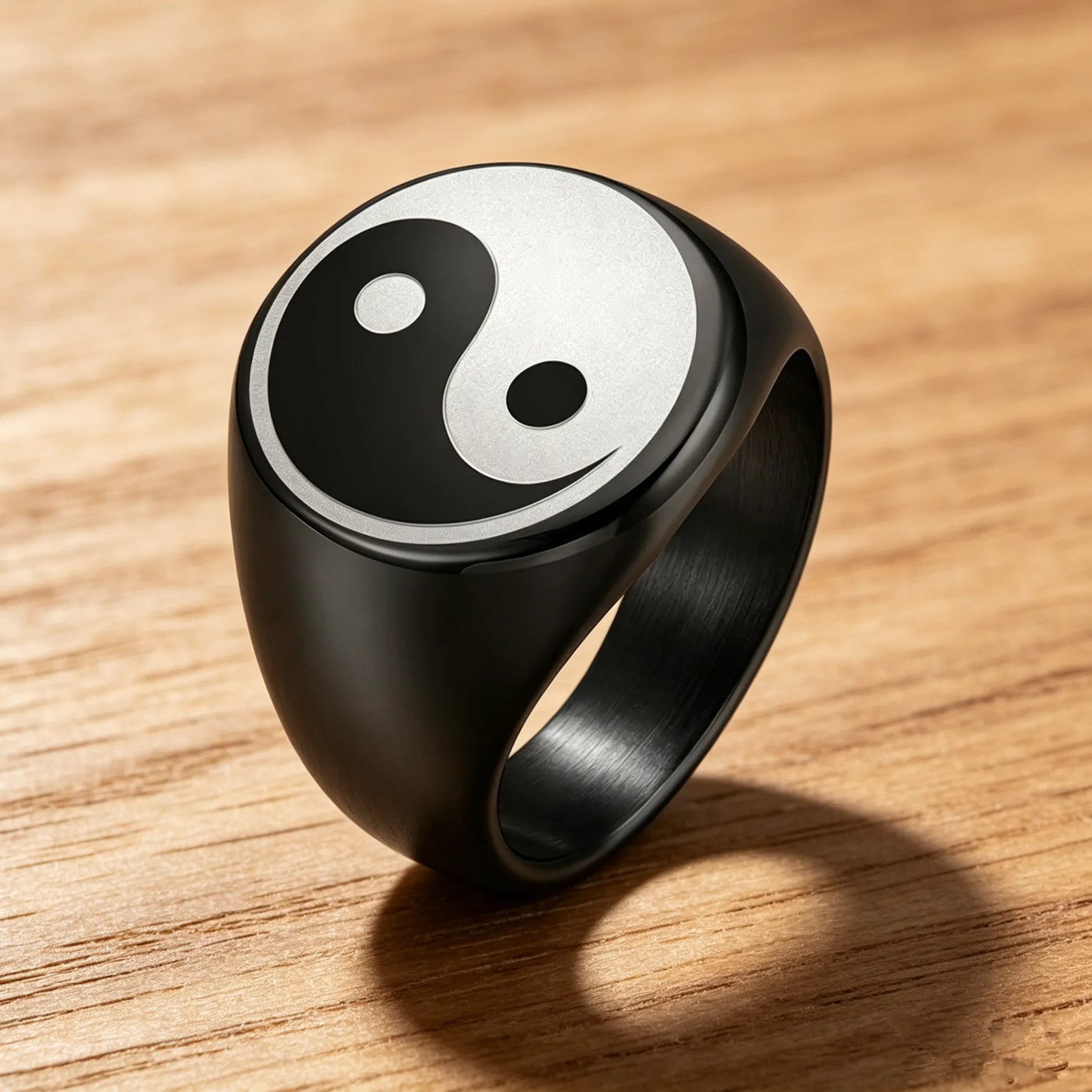 Authentic Yin Yang Ring Taoist Zen Spirit Man Woman Ring Balance Yoga Jewelry