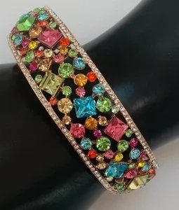 Authentic Multicoloured Crystal Rose Gold Plated Bracelet