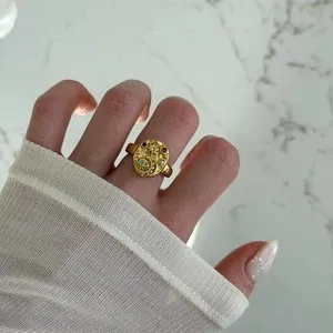 Authentic Celestial Harmony Ring: Embracing the Dance of Sun, Moon, and Stars