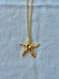 Authentic Celestial Tide Starfish Pendant in Radiant Gold