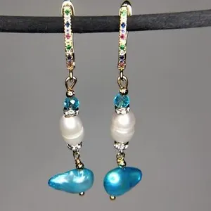 Authentic Iridescent Lunar Wisdom: Sacred Pearl Dangle Talismans