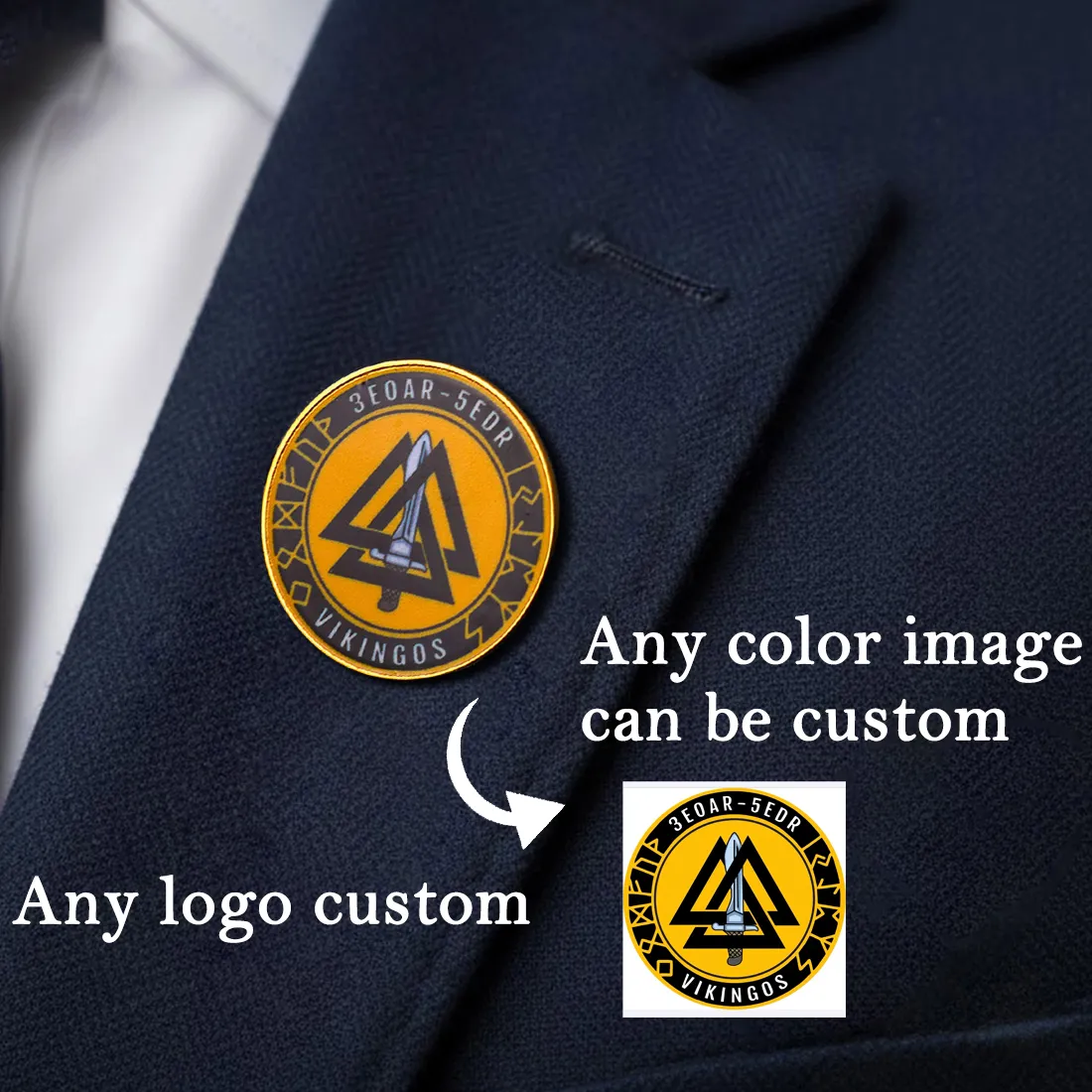 Authentic The Sigil of Identity: Custom Stainless Steel Emblematic Brooch