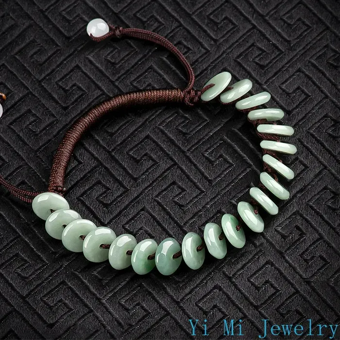 Authentic The Eternal Circle: Burmese Jadeite Amulet Bracelet