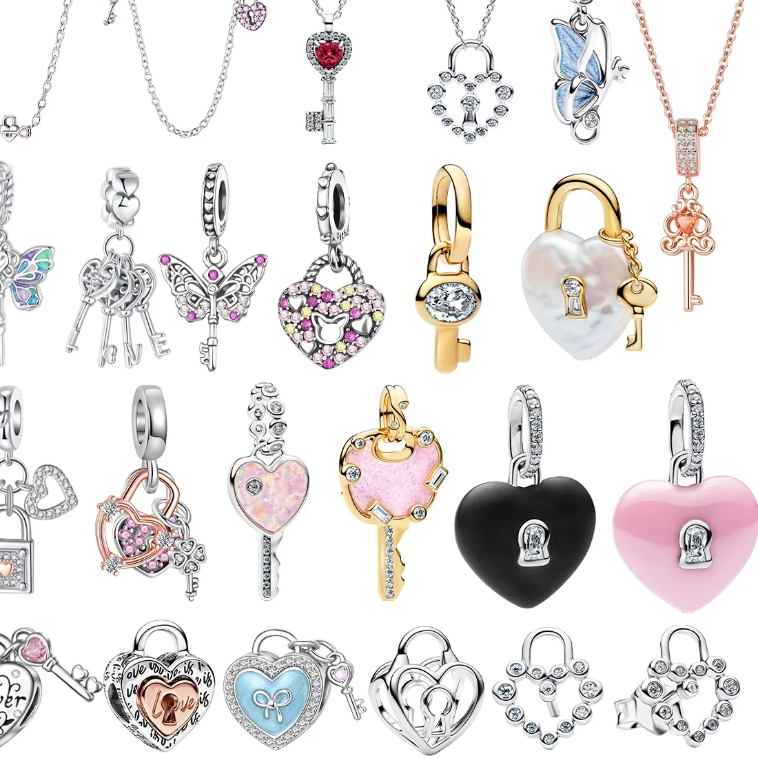 Authentic The Keeper of Hearts: Sterling Silver Lock and Key Talisman