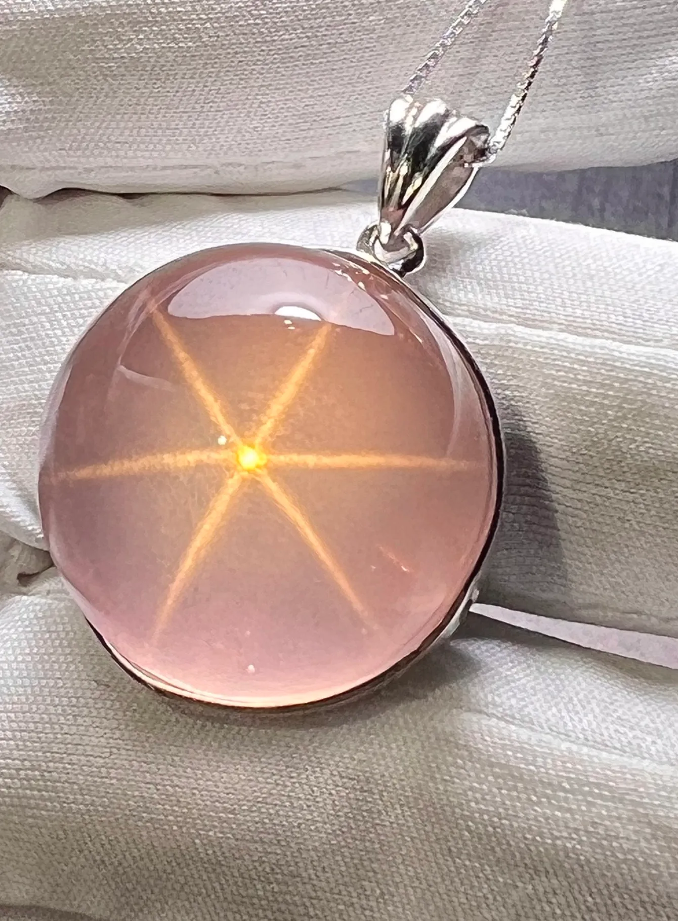 Authentic Natural Rose Quartz Round Pendant Necklace Rose Quartz 32 23 12Mm Crystal Jewelry Aaaaa