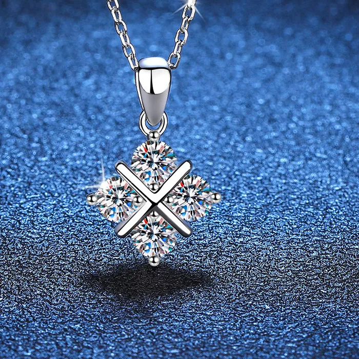 Authentic Celestial Cross Amulet – 18K Gold‑Plated Moissanite Talisman