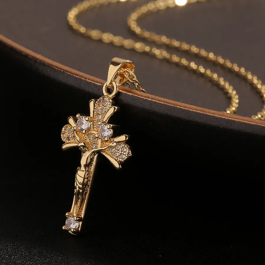 Authentic The Luminous Cross of Devotion: 18K Gold and Zircon Talisman