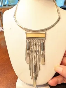 Authentic Celestial Mother-of-Pearl Bar Collar: A Talisman of Lunar Radiance