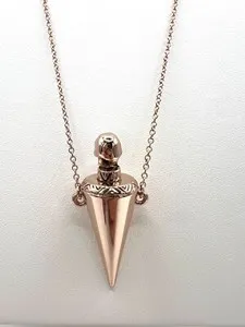 Authentic House of Harlow 1960 pink gold plated Bohemian Perfume Bottle Pendant necklace