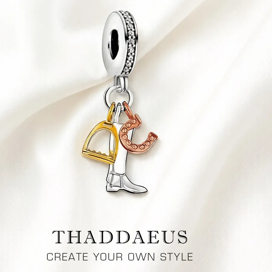 Authentic Enchanted Steps: The Lucky Horse Shoe Boot Pendant - A Step Towards Fortune