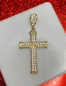 Authentic Shield of Light: 2Ct Moissanite Cross Pendant - Protective Blessing for the Soul