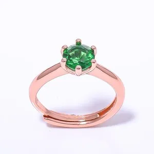 Authentic Verdant Heart Sanctum - Rose Gold Emerald Quartz Manifestation Ring
