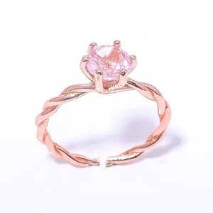 Authentic The Ethereal Bloom: Rose Quartz Heart-Bloom Ring
