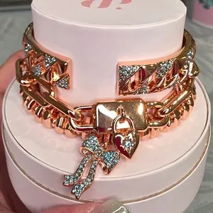 Authentic The Eternal Bond: Sweetheart Lock Rose Gold Bracelet