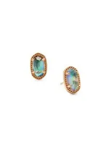Authentic KENDRA SCOTT EMERY Rose Gold Plated Mother Of Pearl Stud Earring NWT $55