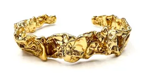 Authentic Emery Solar Radiance Cuff - Sacred Geometry 24K Gold Talisman