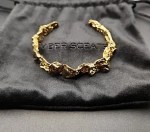 Authentic Amber Sceats Emery 24K Gold Plated Bracelet NIP