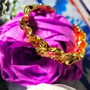 Authentic Amber Sceats Emery Bracelet 24 K Gold plated brass