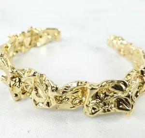 Authentic Amber Sceats 24K Gold Plated Emery Cuff Bracelet - NEW