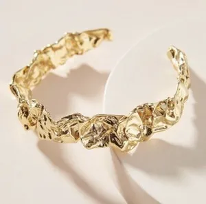 Authentic AMBER SCEATS Emery 24K Gold Plated Cuff MSRP $169