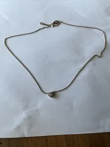 Authentic Preowned Pandora Elevated Heart Necklace Rose Gold Plated