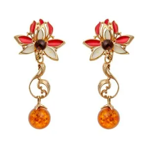 Authentic Cognac‑Gold Amber Echoes: Enchanted Baltic Ear‑Cloaks