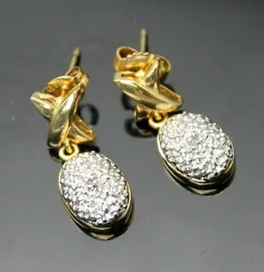 Authentic Celestial Radiance Diamond Studs - Ethereal Gold-Plated Sterling Silver Talismans