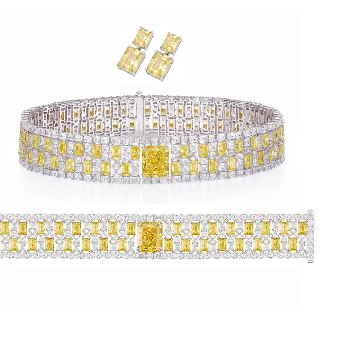 Authentic Celestial Blossom Radiance Suite - Ethereal Cubic Zirconia Vitality Adornment