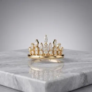 Authentic The Sovereign Crown Moissanite Tiara Band