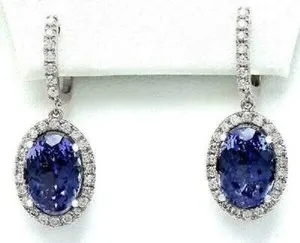 Authentic Ethereal Guardians of Serenity: Celestial Blue Sapphire Earrings for Inner Calm