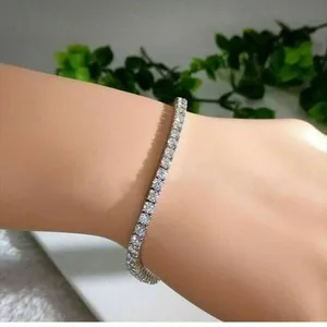 Authentic The Celestial Orbit: 6CT Radiant Lab-Created Diamond Tennis Bracelet