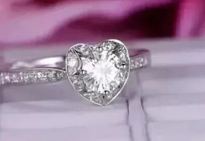 Authentic 2CT Round Cut Lab Created Diamond Wedding Engagement Ring 14K White Gold Plated