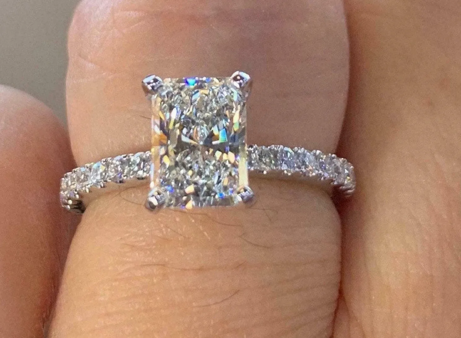 Authentic The Luminescent Vanguard Radiant Moissanite Ring
