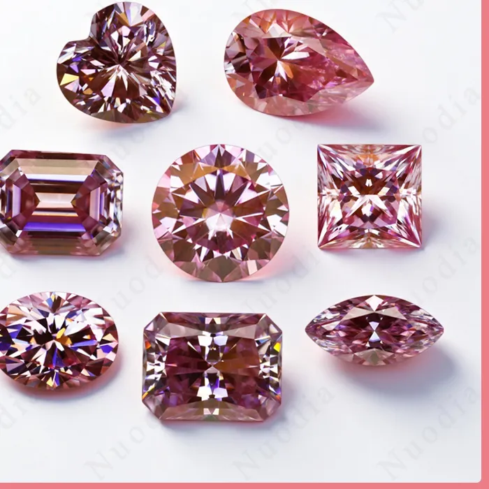 Moissanite Loose Stone Sakura Pink Round Pear Emerald Radiant Oval Princess Heart Marquise Cushion Assche Cut For Jewelry Making
