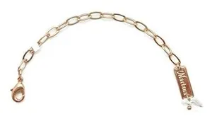 Authentic MARIANA 5mm Flat Cable Link Rose Gold Plated Necklace Extender Lobster Claw 4.5"