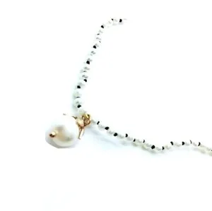 Authentic Mariana Necklace Precious Pearl Mineral in Rose Gold Plated My Treasures Coll.