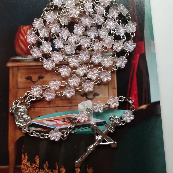 Authentic Sacred Blossom Rosary Necklace of Devotion and Grace