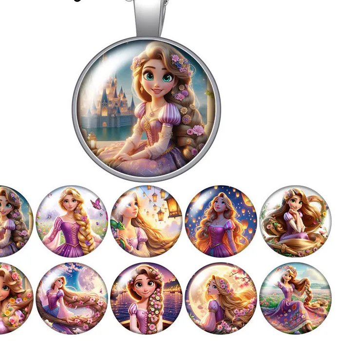 Authentic Unlock the Whispers of Rapunzel: Enchanted Glass Cabochon Pendant