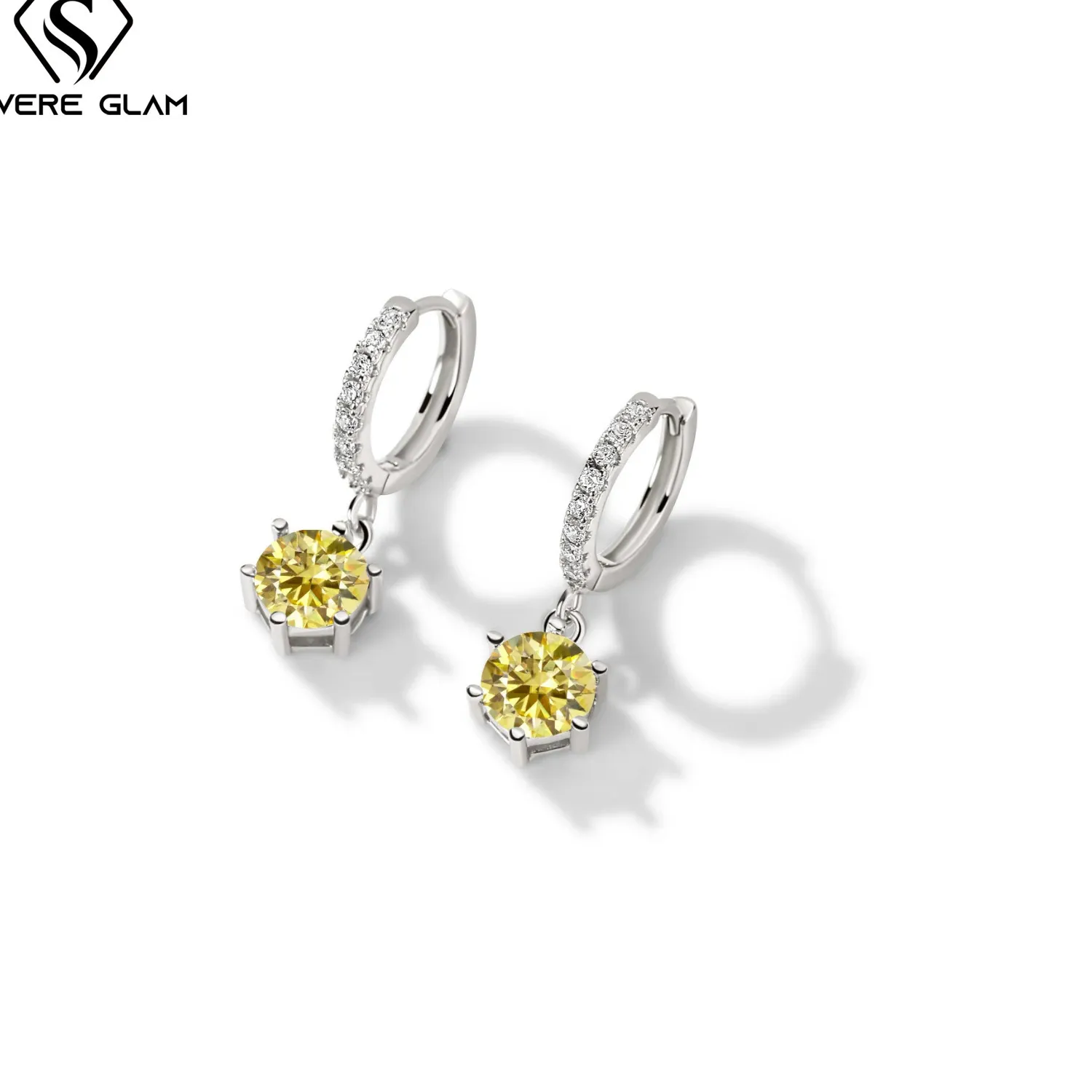 Authentic Celestial Radiance: Moissanite Lumina Hoop Earrings