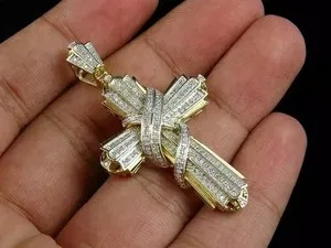 Authentic Celestial Radiance Cross: 3Ct Eternal Light Lab-Diamond Amulet